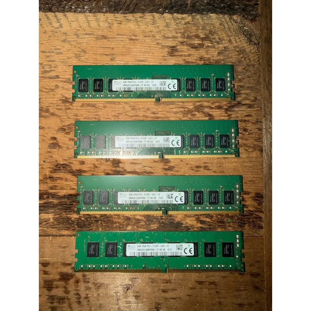 Lot Of 4 SK Hynix 4GB 1Rx8 PC4-2133P-RD0-10 HMA451R7MFR8N - For Desktop/Servers